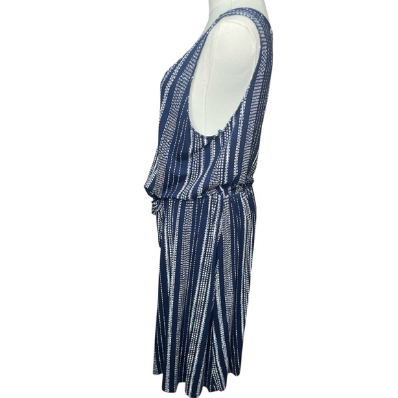 a.n.a Nika Stripe Navy Dress - Picture 2 of 4